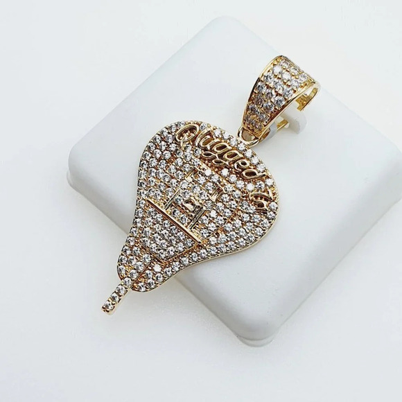 "14K Gold Plated Cubic Zircon Pendant, INUS1BR095 - Picture 8 of 10